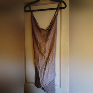 Gold Metallic Backless Bodycon dress